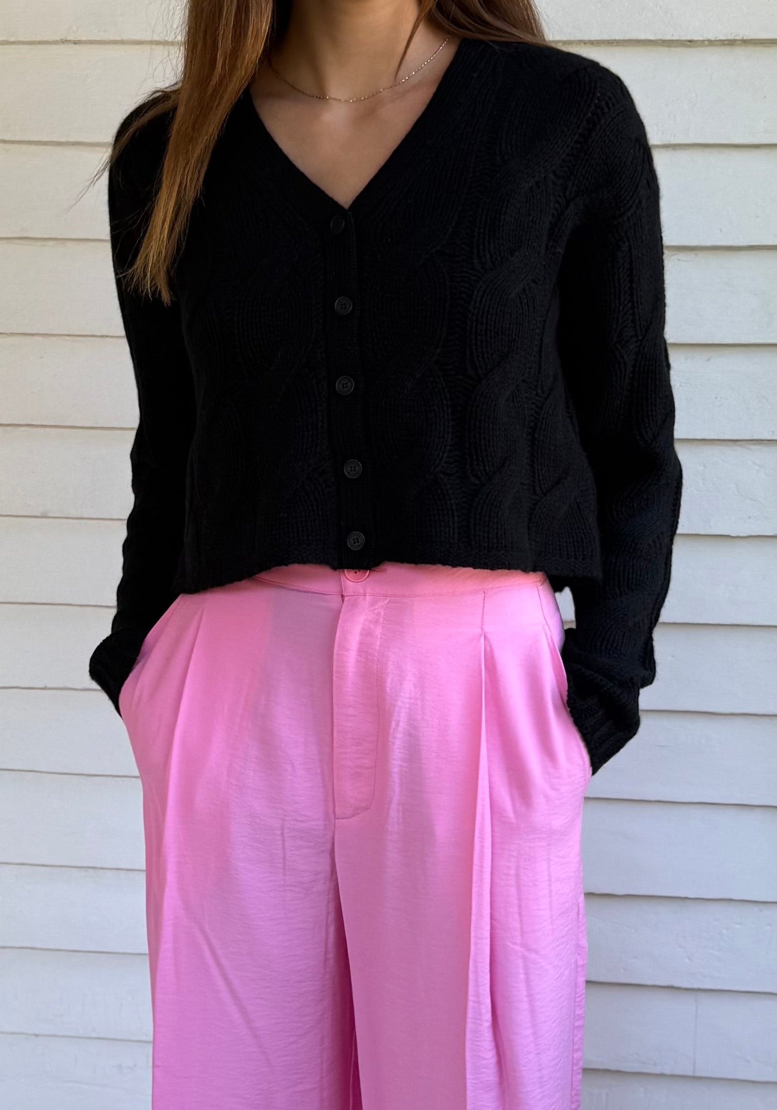 Sebastian B Relaxed Pleated Pant Dahlia Pink