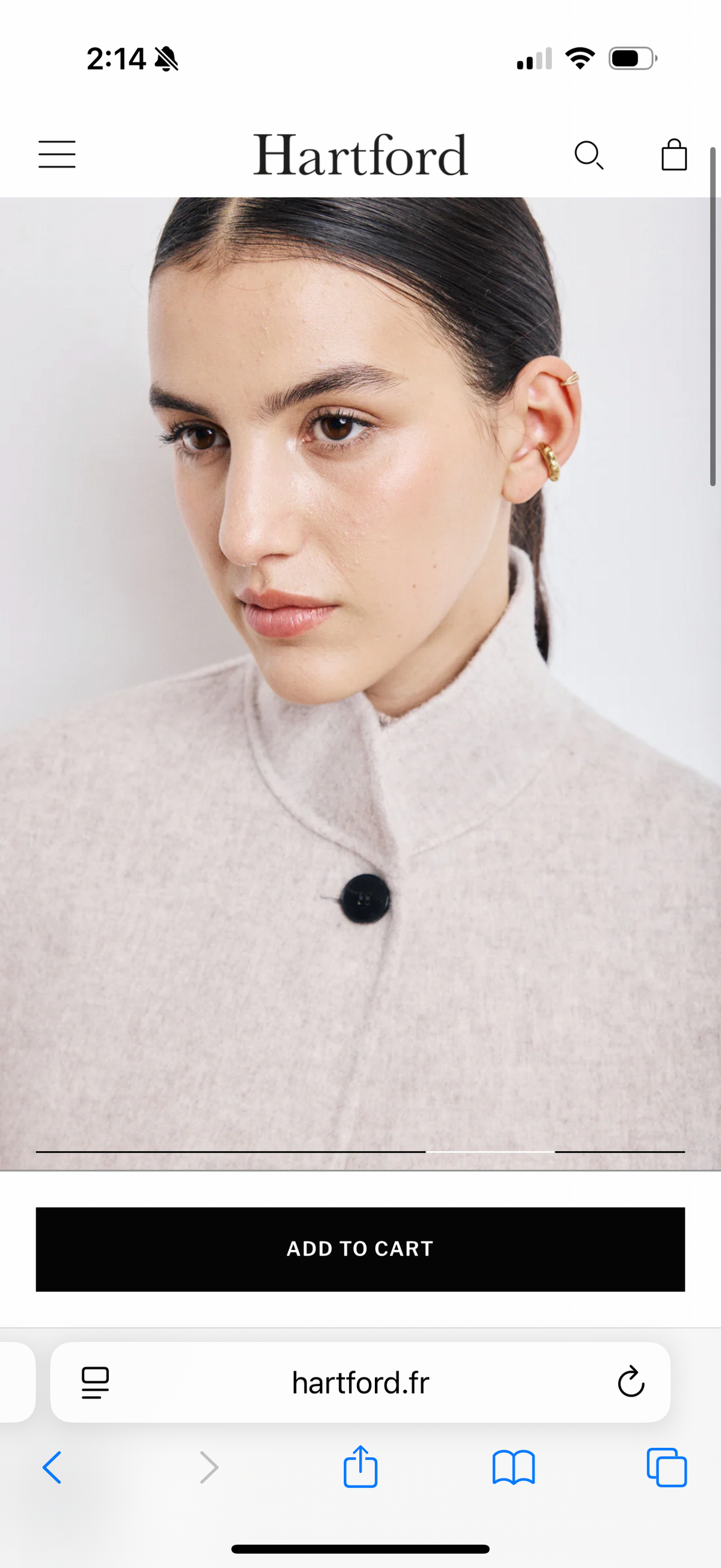 Vadim wool coat natural