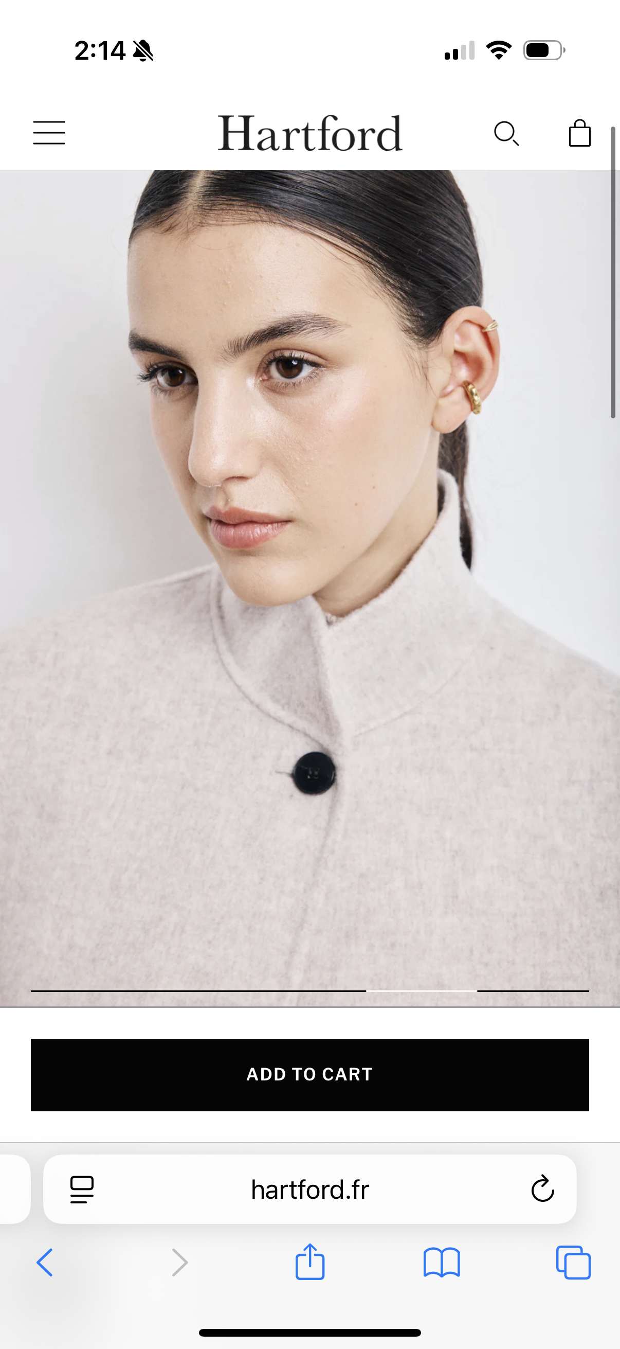 Vadim wool coat natural