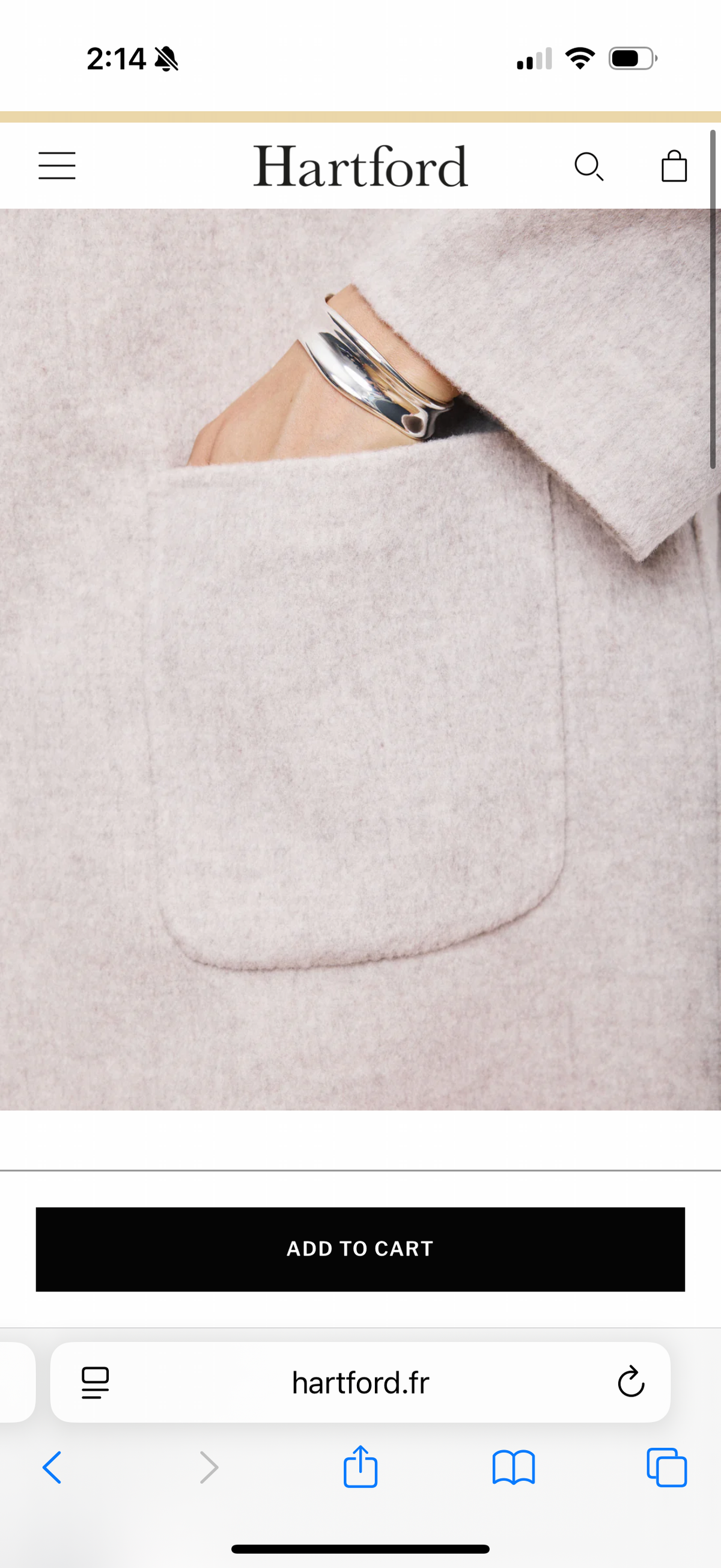 Vadim wool coat natural