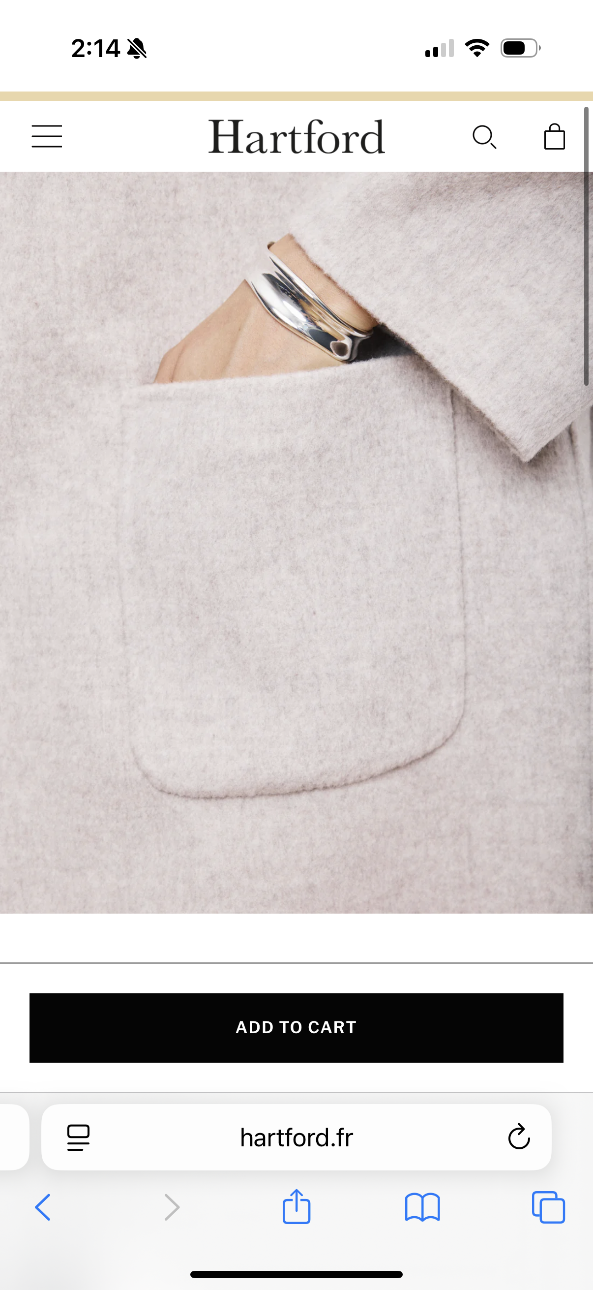 Vadim wool coat natural