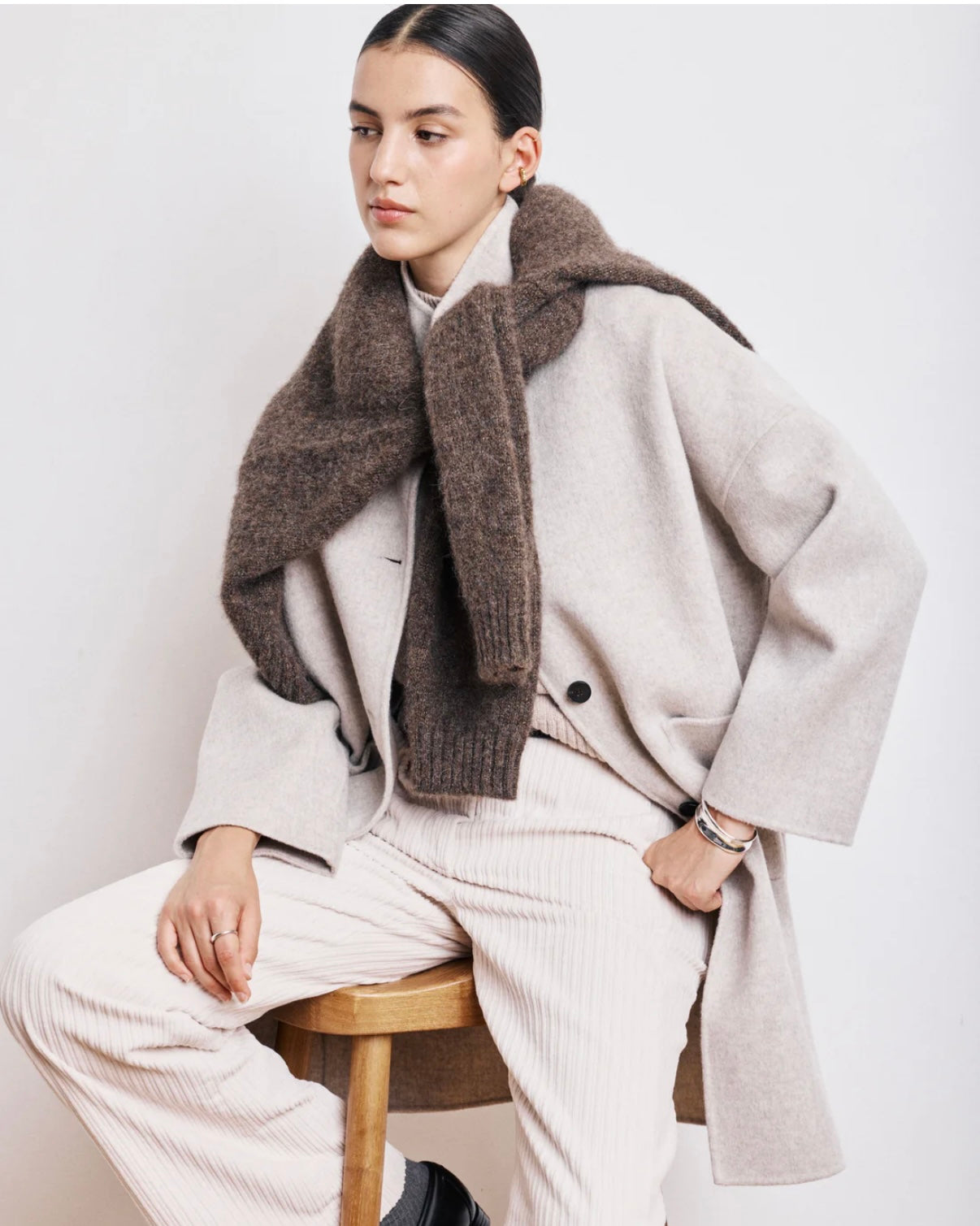 Vadim wool coat natural