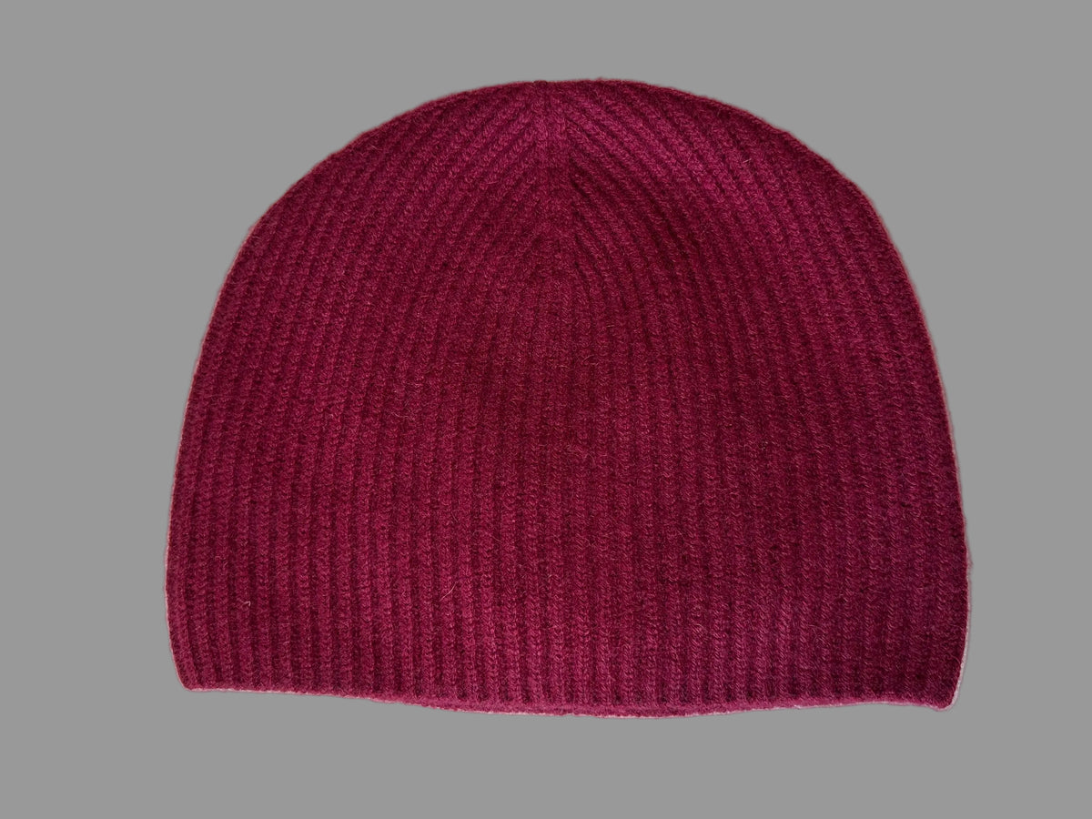 Cashmere Rib Beanie Cherry Lacquer