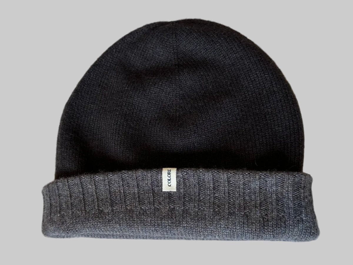 Cashmere Reversible Beanie Blackwood &amp; Beaver