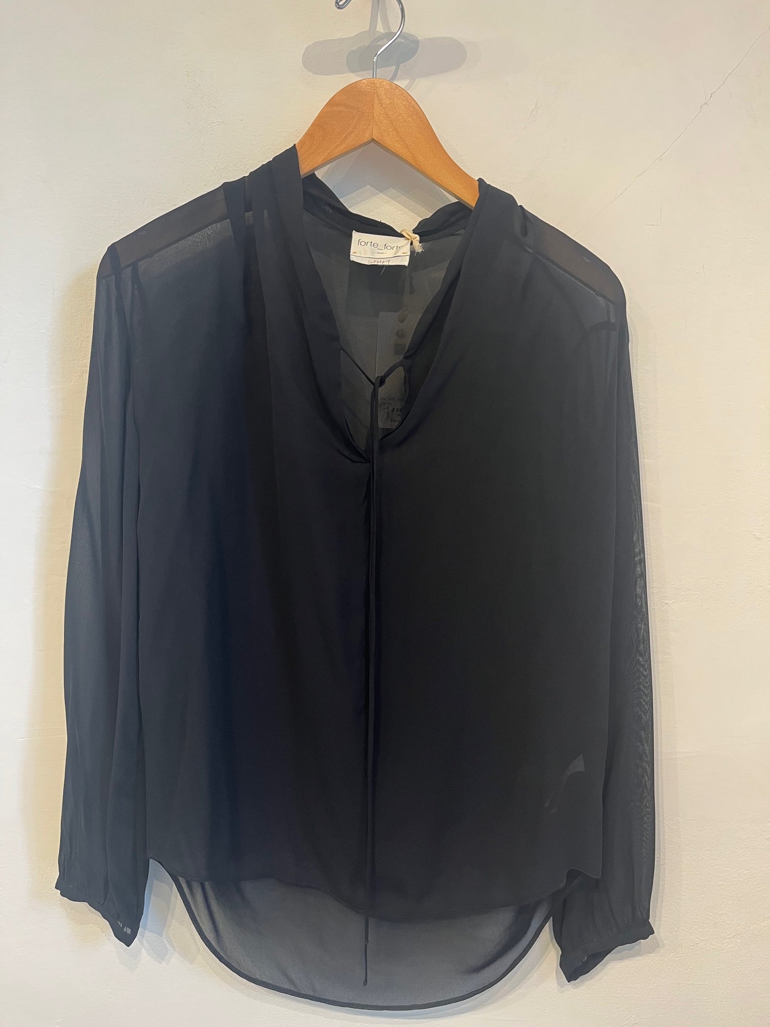 Viscose georgette overized shirt My Shirt Noir black