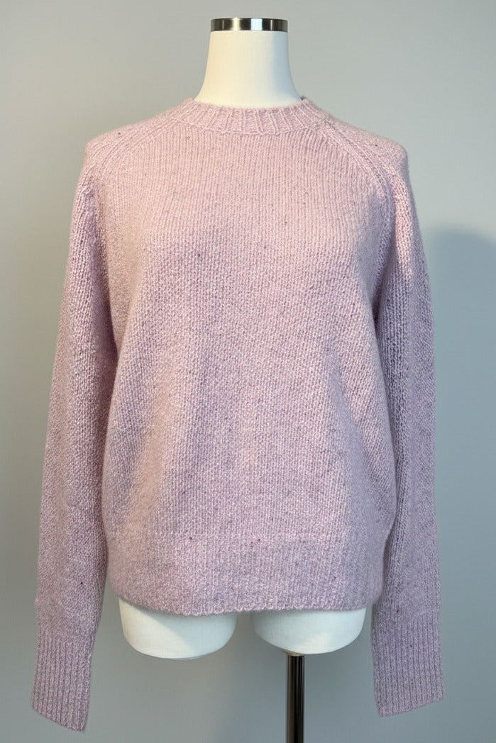 Crew neck cashmere lilac fume