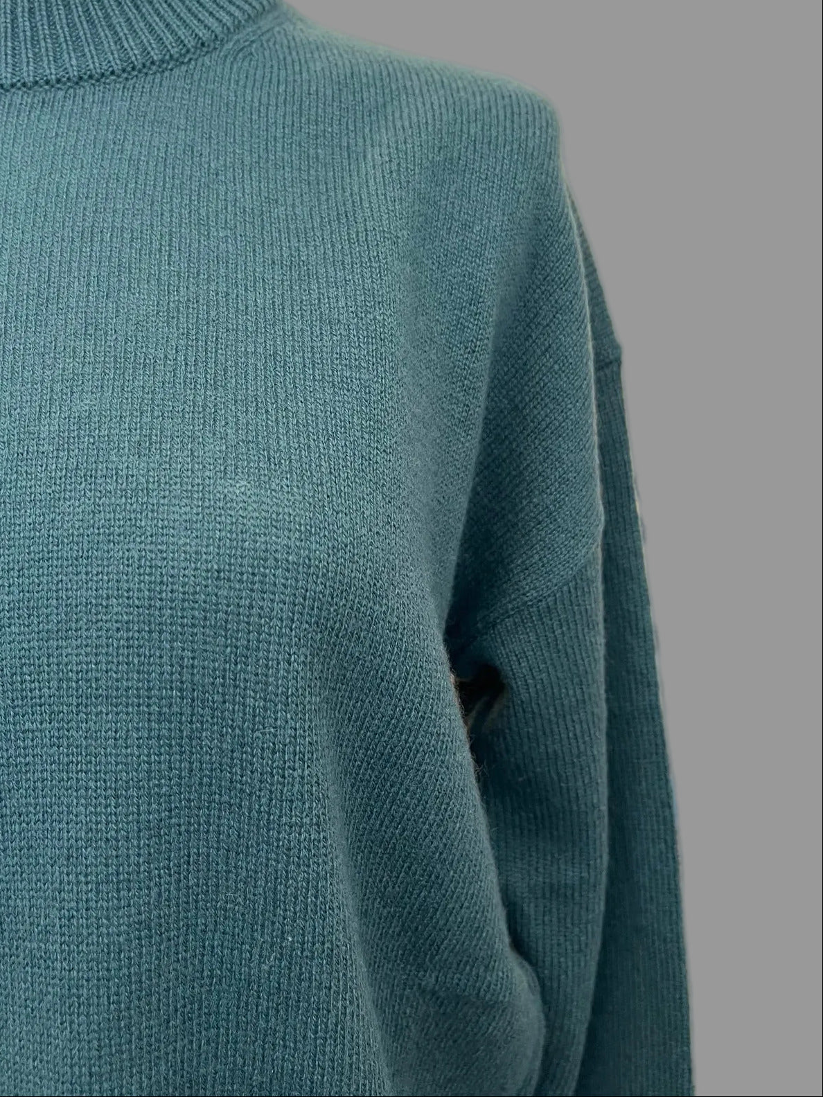 rd sweater 1/1 crewneck teal twilight
