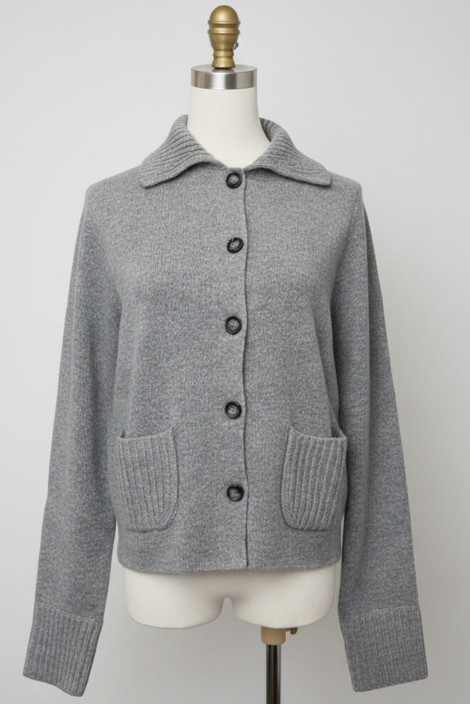 Collar cardigan heather melange