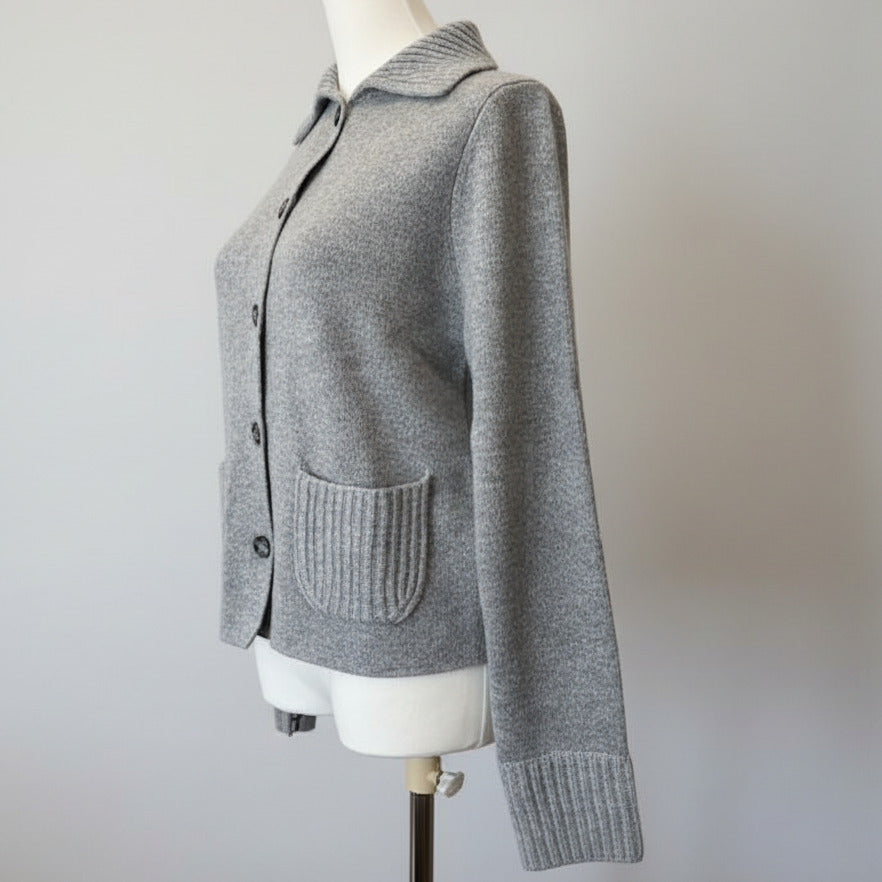 Collar cardigan heather melange