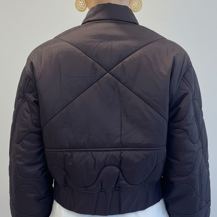 Iona quilted jacket deep roast
