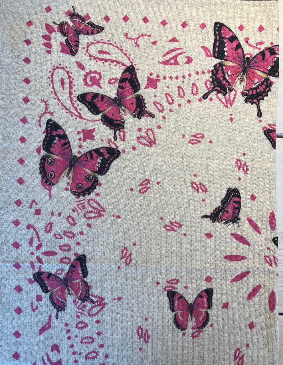 Hachiko Butterfly Cashmere Bandana Avoine/Oat