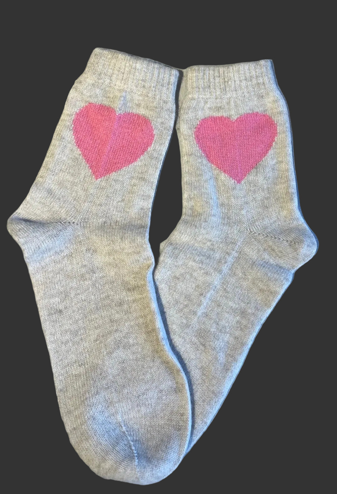 Cashmere Heart Socks Cygnet &amp; Cosmos Pink