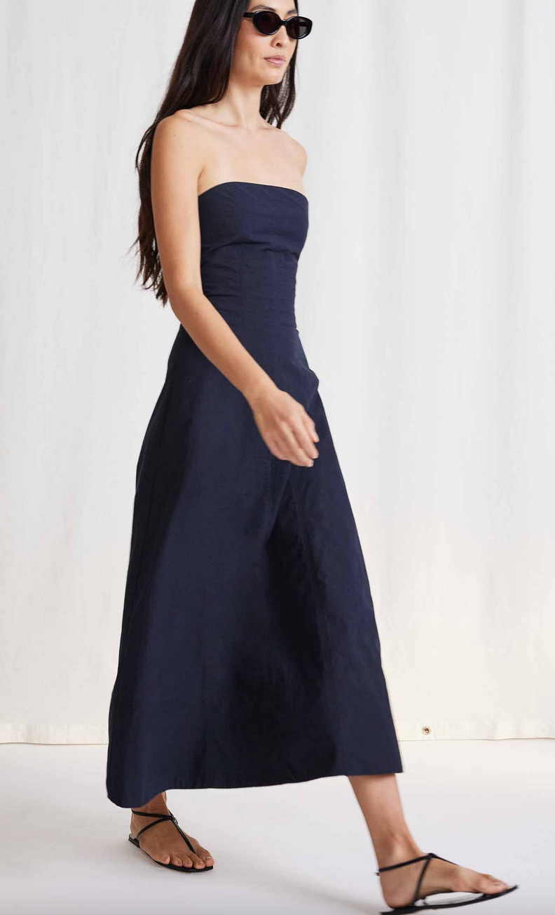 Todo strapless maxi black