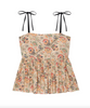 the dainty top peach paisley floral