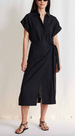 Catania wrap maxi dress black