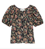 the porch top black paisley floral