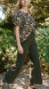the porch top black paisley floral