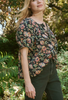 the porch top black paisley floral