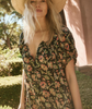 the seascape dress black paisley floral