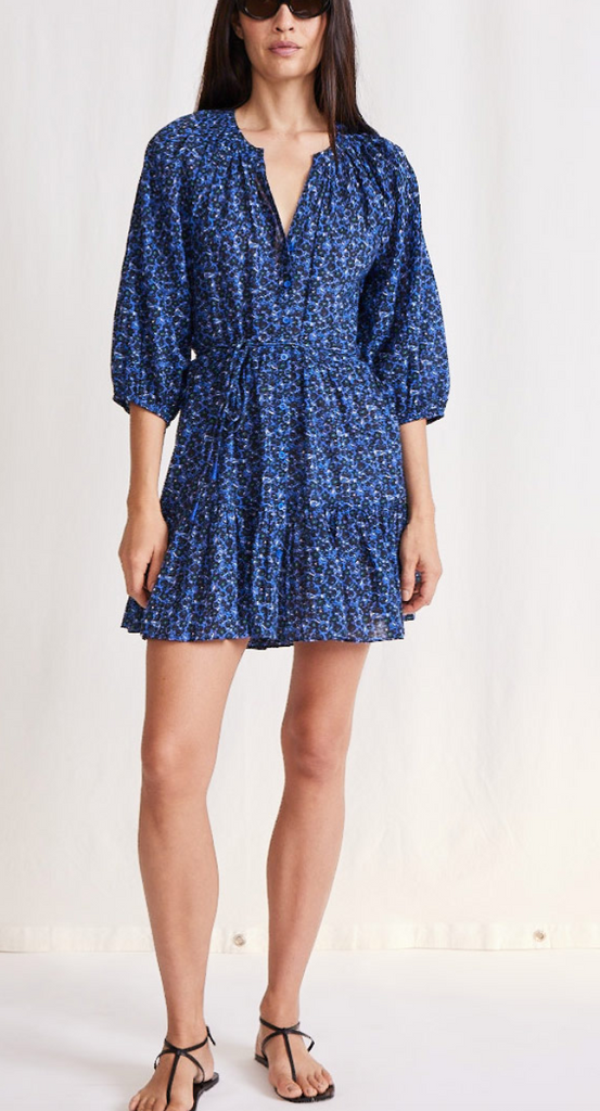 mini mitte dress spagliato floral blue