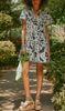 Merritt dress black & white ink line