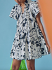 Merritt dress black & white ink line