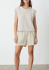 Sage crew neck knit tee putty