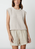 Sage crew neck knit tee putty