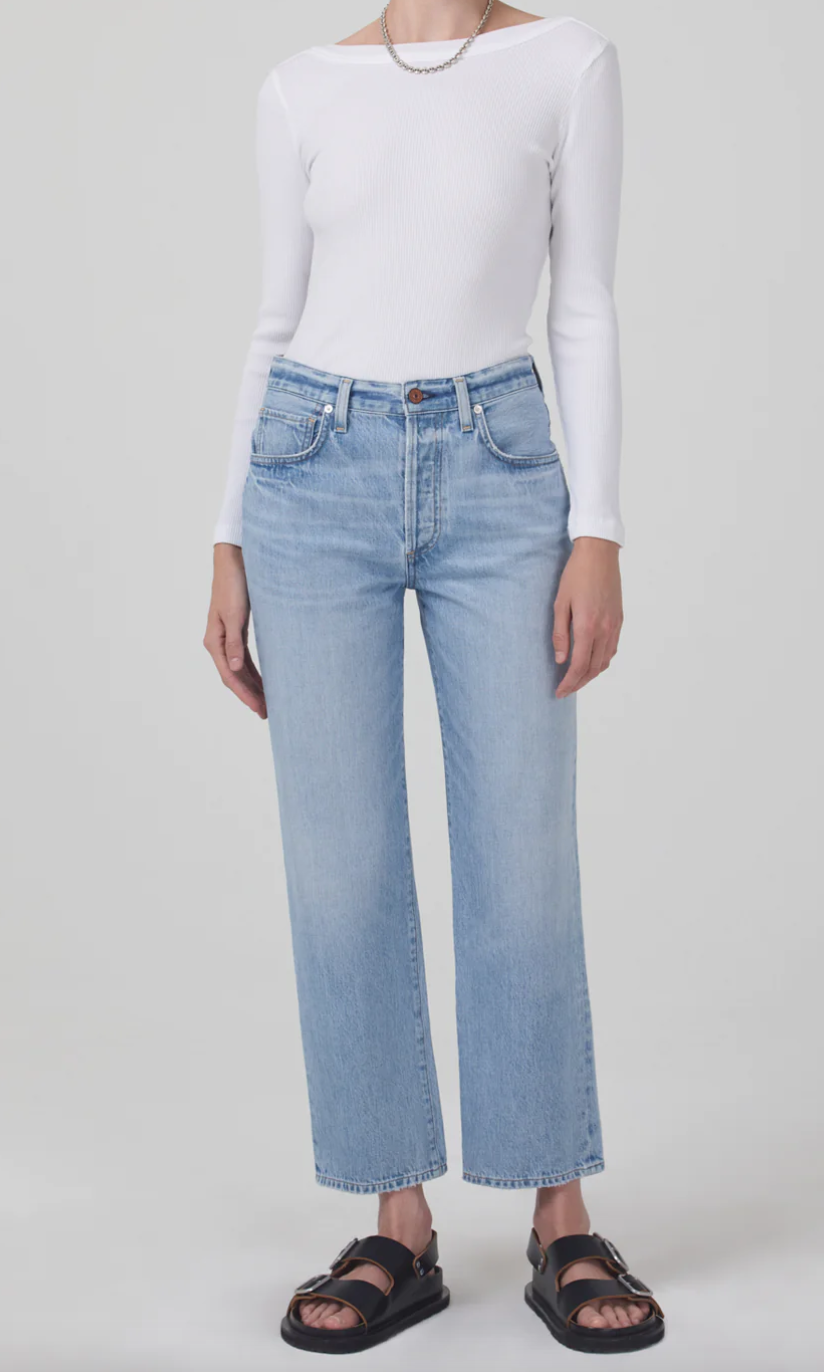 Emory crop relaxed straight in moonbeam organic