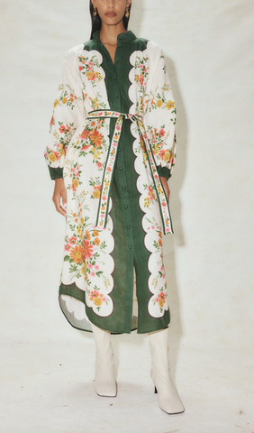 Elisabetta shirtdress forest