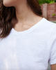 Tilly white scoop neck tee