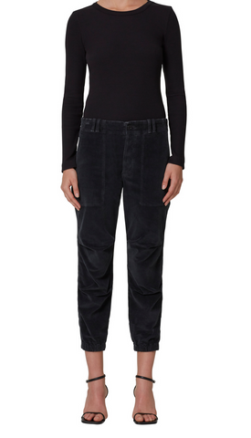 Agni utility trouser in washed charcoal corduroy