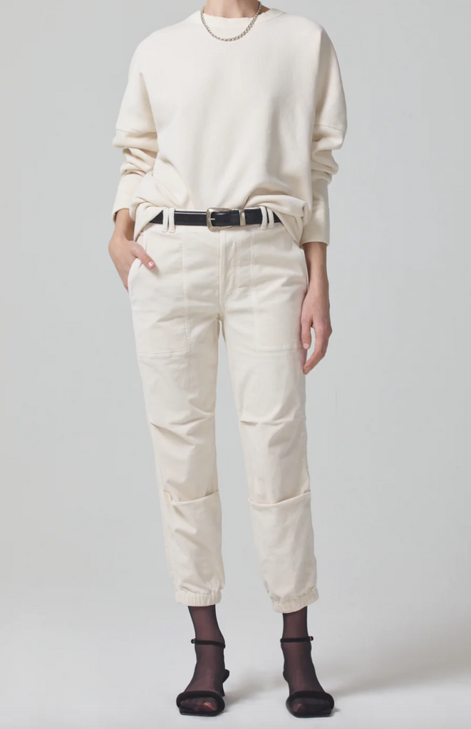 Agni utility trouser corduroy in canvas cream