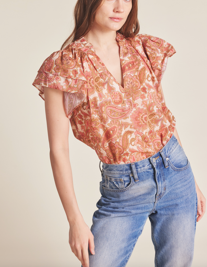 Clover blouse autumn paisley