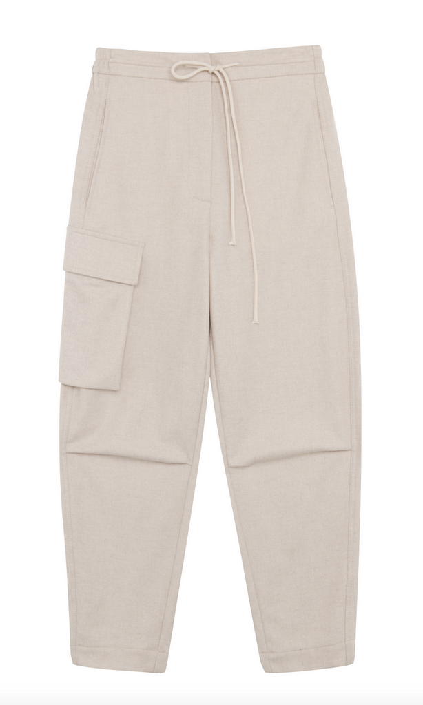 Disco wool trouser white