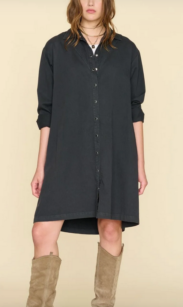 vintage black keegan twill dress