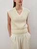 Volute knit vest in natural