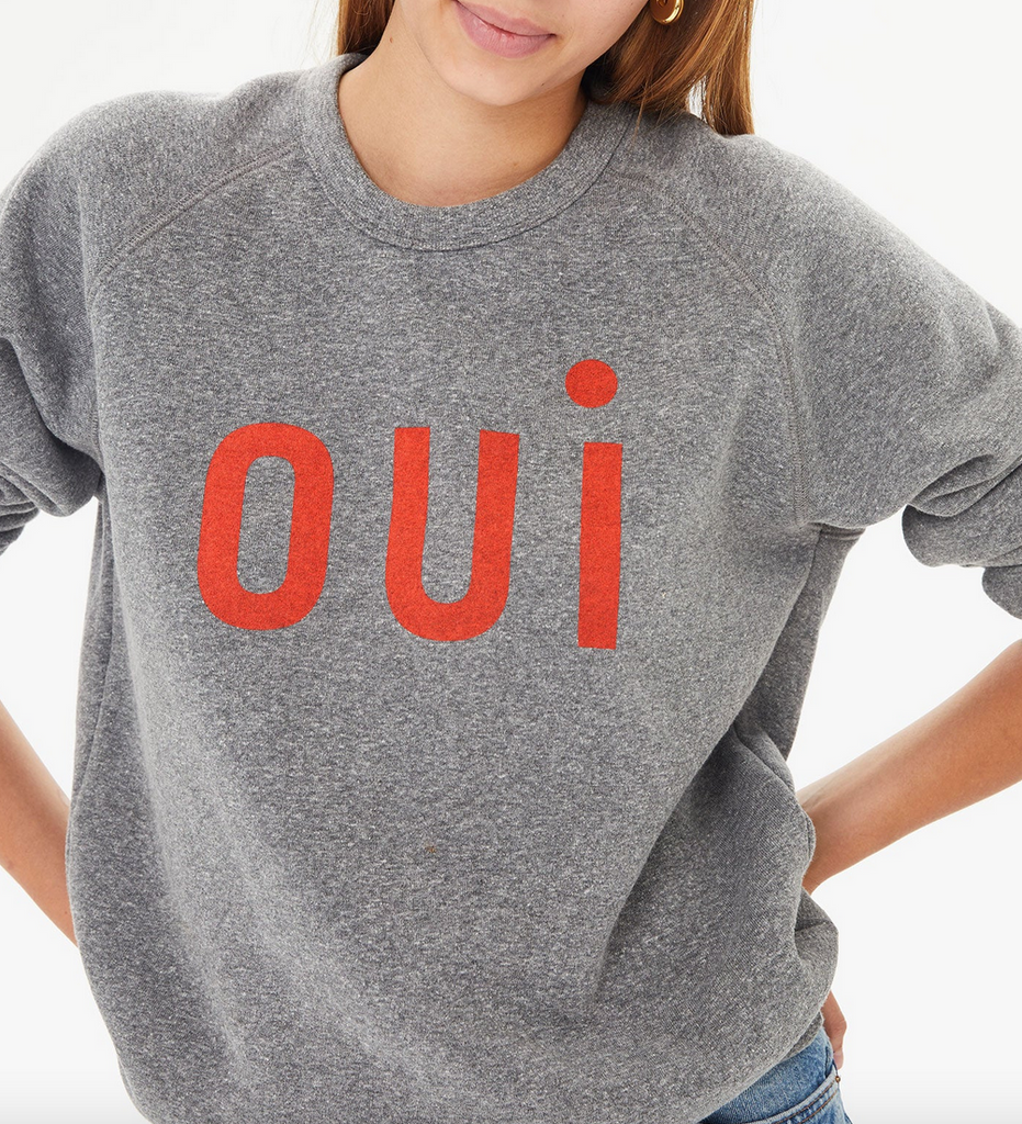 heather grey oui sweatshirt