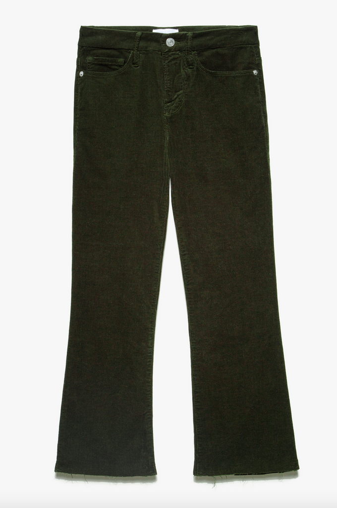 le crop mini boot raw after surplus corduroy