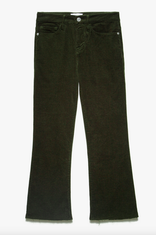 le crop mini boot raw after surplus corduroy