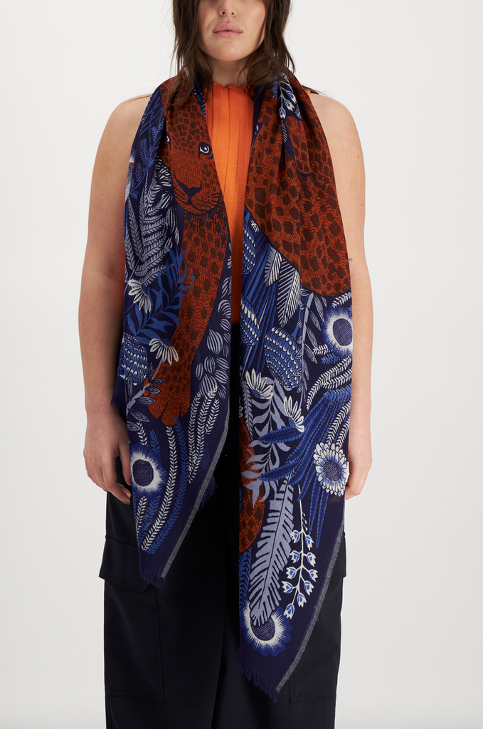 Scarf 70 Rousseau blue