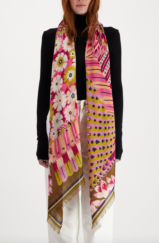 hulule scarf fuschia