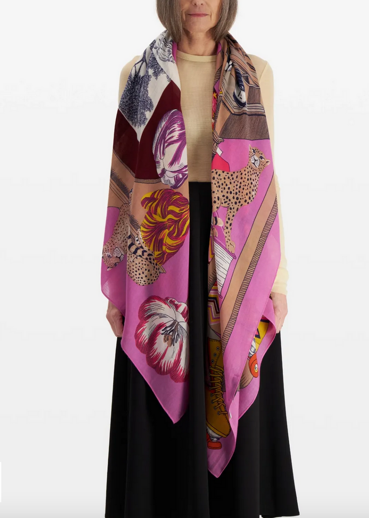 Atelier scarf pink rose