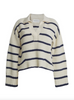 Brynn stripe sweater ivory and navy
