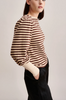 Vidoum top tan stripe