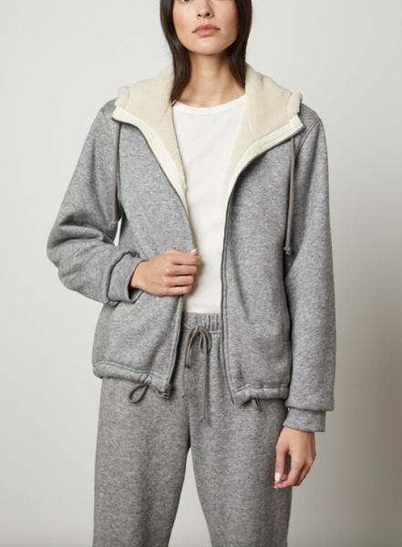 Octavia cozy double knit hoodie heather grey