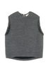 cardo wool cropped vest grey