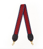 midi sac cuoio croco with navy red checker shoulder strap