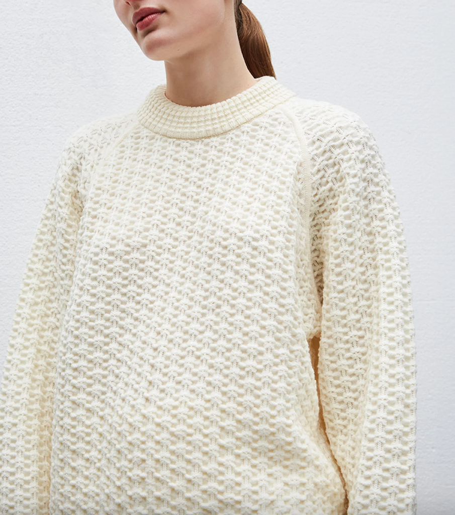 Virgil beaded knit sweater cream