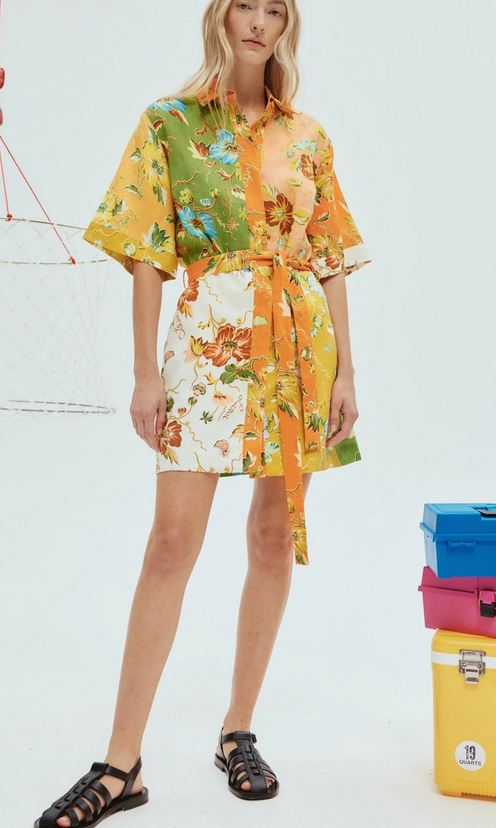 hotel lamu spliced mini dress